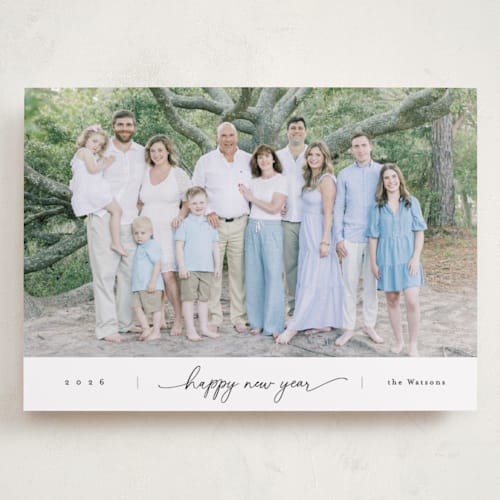 This is a winter holiday photo cards with standard by Christy Hy Lee called together printing on recycled smooth signature in grand