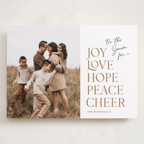 This is a gingerbread holiday photo cards with standard by Carolyn MacLaren called 'tis the season printing on recycled smooth signature in grand