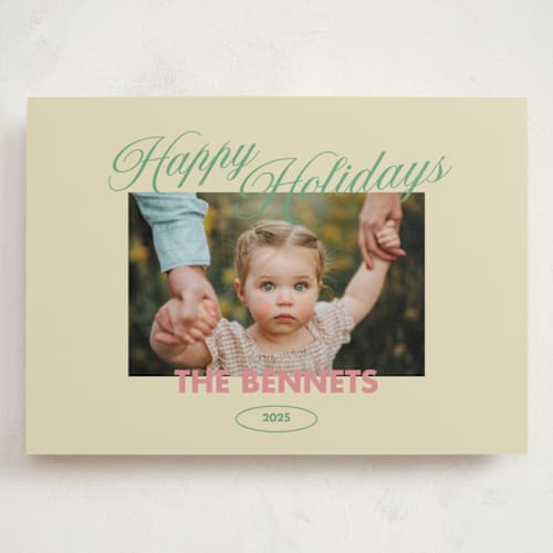 This is a candy holiday photo cards with standard by Helena Vitto called merry & bright days printing on recycled smooth signature in grand