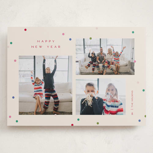 This is a whipped cream holiday photo cards with standard by Pixel and Hank called so festive printing on recycled smooth signature in grand