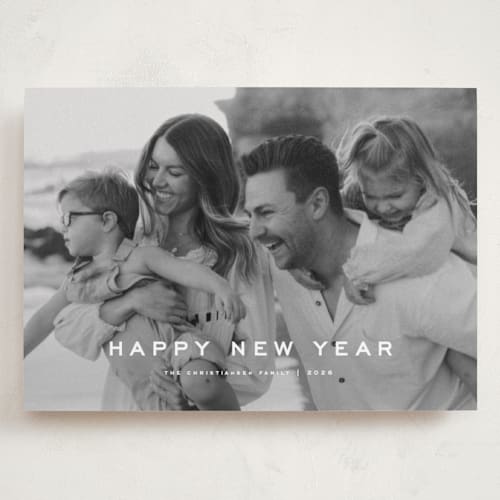This is a cloud holiday photo cards with standard by Wildfield Paper Co called olympus printing on recycled smooth signature in grand