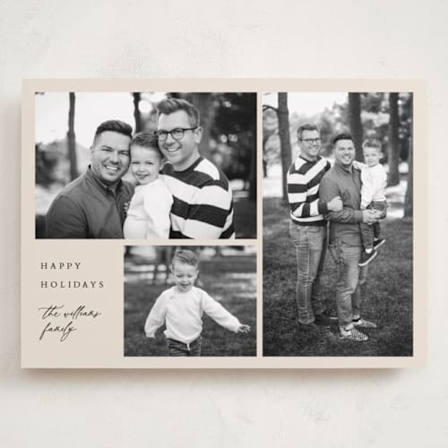 This is a ivory holiday photo cards with standard by Angela Thompson called simple gallery printing on recycled smooth signature in grand