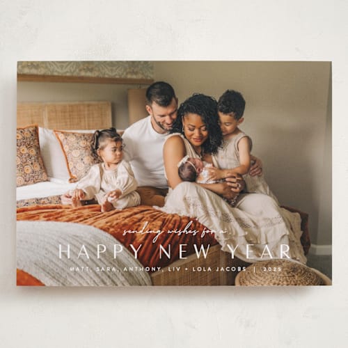 This is a snow holiday photo cards with standard by JoAnn Jinks called minimal headline printing on recycled smooth signature in grand