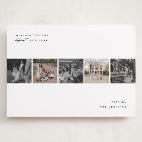 This is a snow holiday photo cards with standard by Ellen Schlegelmilch called square snaps printing on recycled smooth signature in grand