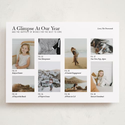 This is a pepper holiday photo cards with standard by Bramble Studio called a glimpsed year printing on recycled smooth signature in grand