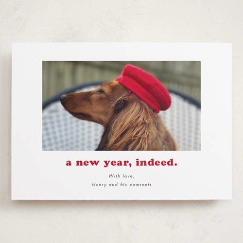 This is a peppermint holiday photo cards with standard by Kristen Knechtel called indeed printing on recycled smooth signature in grand