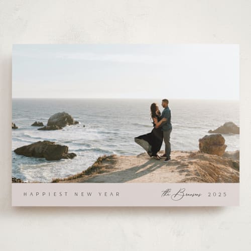 This is a smoke holiday photo cards with standard by Nicole Walsh called minimal edge printing on recycled smooth signature in grand