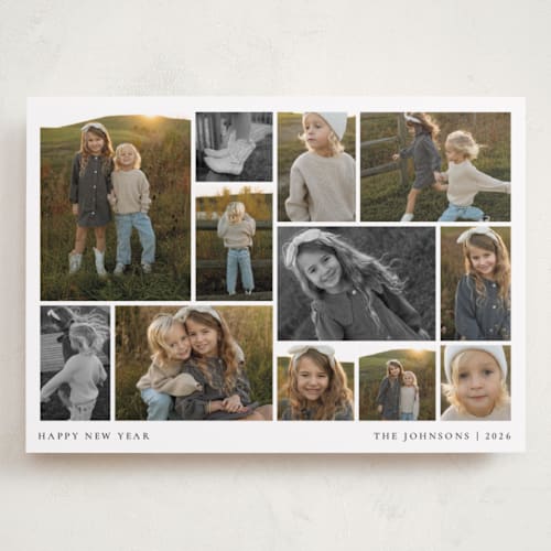 This is a snow holiday photo cards with standard by Meggy Masters called photomontage printing on recycled smooth signature in grand