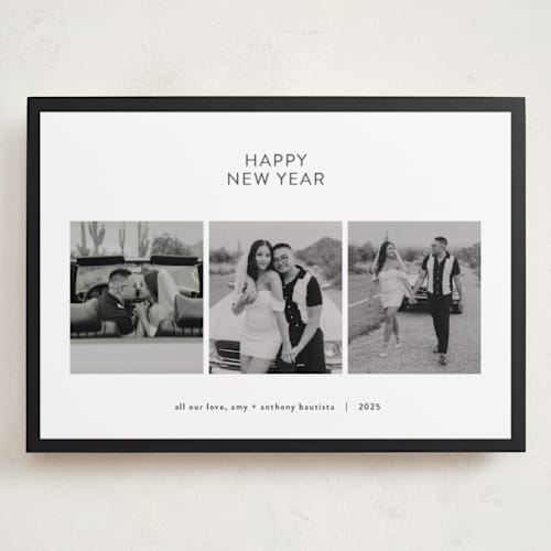 This is a charcoal holiday photo cards with standard by JoAnn Jinks called border printing on recycled smooth signature in grand
