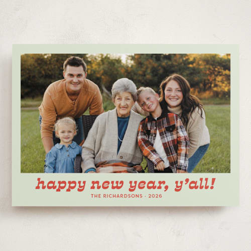 This is a succulent holiday photo cards with standard by Megan Davis called pecos printing on recycled smooth signature in grand