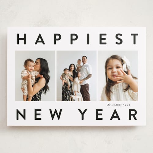 This is a coal holiday photo cards with standard by Carolyn MacLaren called contrast blessings printing on recycled smooth signature in grand