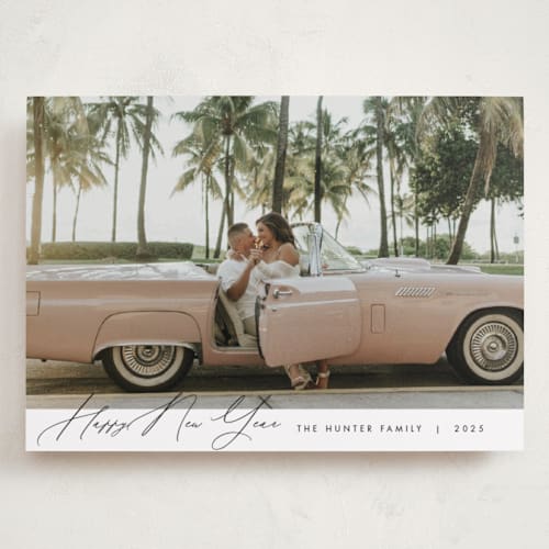 This is a snow holiday photo cards with standard by Nicoletta Savod called glamour printing on recycled smooth signature in grand
