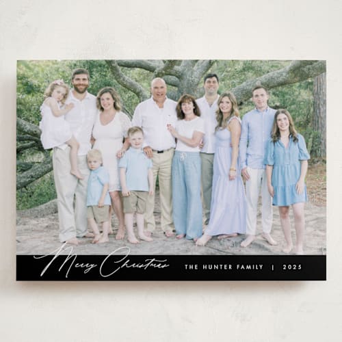 This is a ebony holiday photo cards with standard by Nicoletta Savod called glamour printing on recycled smooth signature in grand