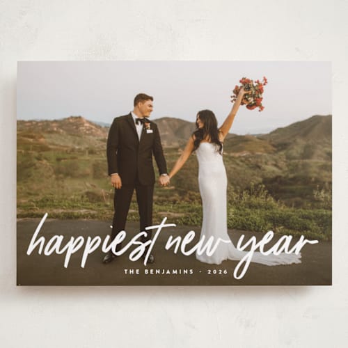 This is a snow holiday photo cards with standard by JoAnn Jinks called very happiest printing on recycled smooth signature in grand