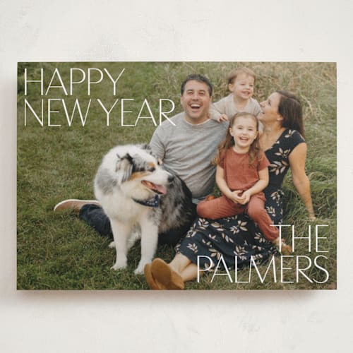 This is a snow holiday photo cards with standard by Inkblot Design called big time printing on recycled smooth signature in grand
