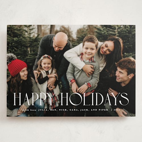 This is a sugar holiday photo cards with standard by Olivia Raufman called tipografia printing on recycled smooth signature in grand