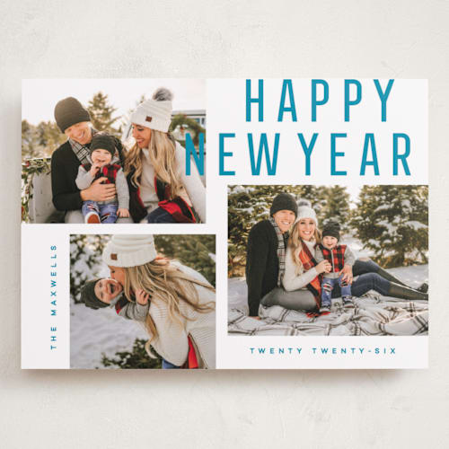 This is a wintermint holiday photo cards with standard by Kristie Kern called telluride printing on recycled smooth signature in grand