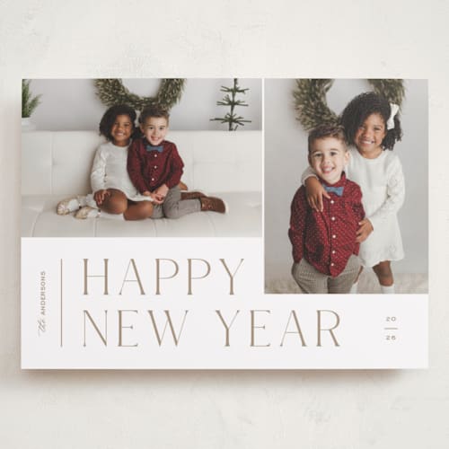 This is a cocoa holiday photo cards with standard by Pixel and Hank called pair printing on recycled smooth signature in grand