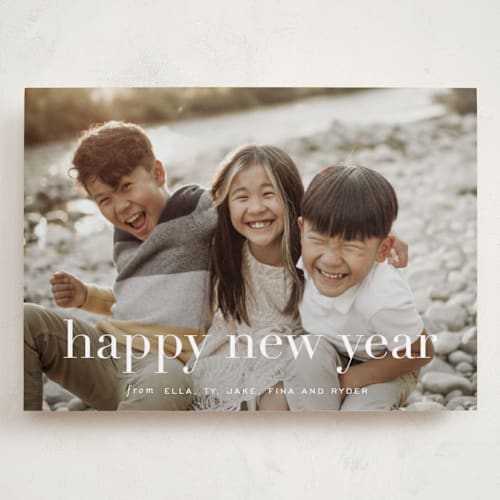 This is a snow holiday photo cards with standard by Sara Hicks Malone called acklen printing on recycled smooth signature in grand