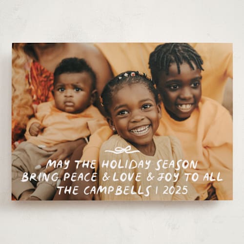 This is a snow holiday photo cards with standard by Angela Marzuki called all inclusive printing on recycled smooth signature in grand
