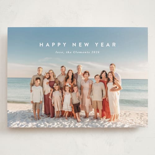 This is a snow holiday photo cards with standard by Lucrecia Caporale called minimal style printing on recycled smooth signature in grand