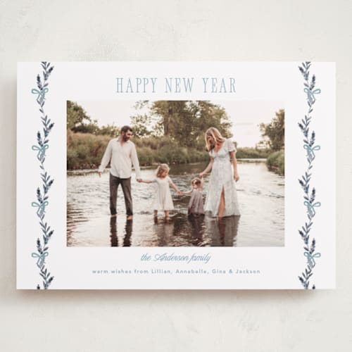 This is a jeans holiday photo cards with standard by Petra Kern called lillian printing on recycled smooth signature in grand