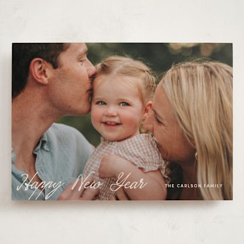 This is a gilt holiday photo cards with standard by Pixel and Hank called the christmas letters printing on recycled smooth signature in grand