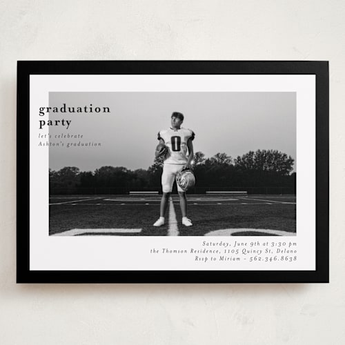 This is a chalk graduation invitations with standard by Deynaaz Daraei called naruna printing on recycled smooth signature in grand