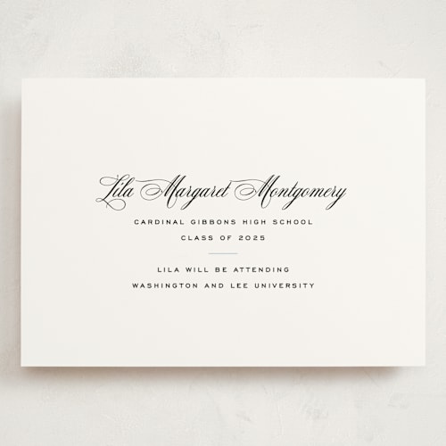 This is a pearl graduation announcements with standard by Megan Davis called cannes printing on triplethick in grand