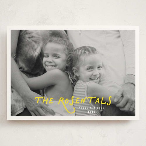 This is a stargazer holiday photo cards with standard by Tamara Hilje called the family printing on signature in grand