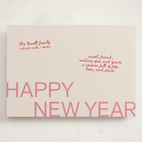 This is a candy cane holiday photo cards with standard by Cleghorn Creative called sweet holiday note printing on signature in grand