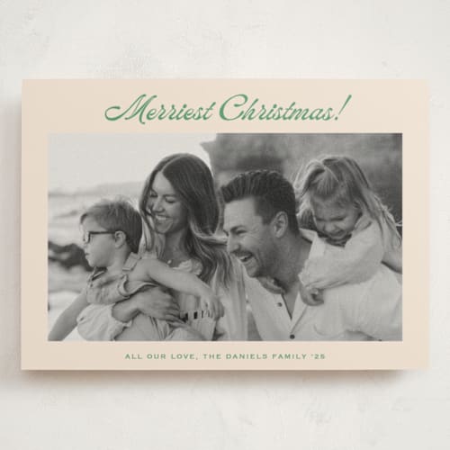 This is a lime holiday photo cards with standard by Carolyn MacLaren called having fun printing on signature in grand