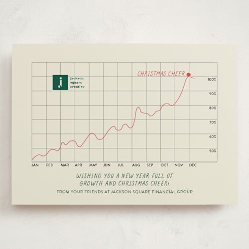 This is a holly holiday photo cards with standard by Sarah Hawkins Designs called year of growth printing on signature in grand