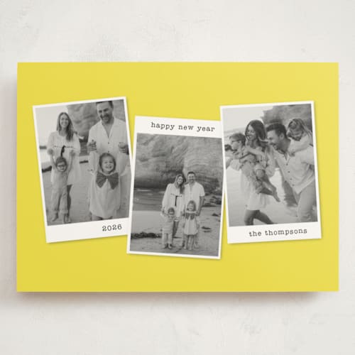 This is a lemon holiday photo cards with standard by Kristen Knechtel called memories x3 printing on signature in grand