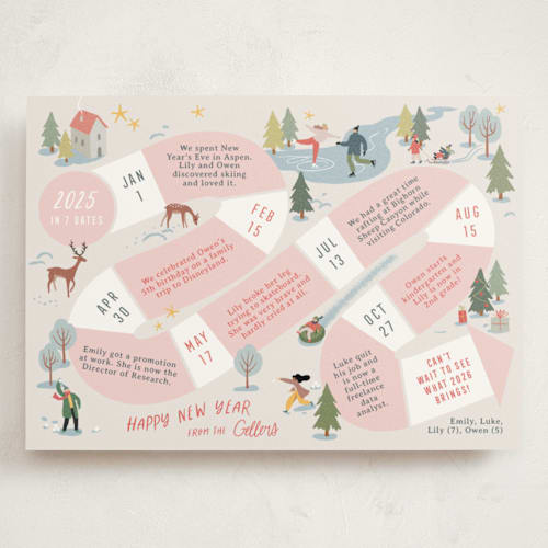 This is a gumdrops holiday photo cards with standard by Leia Matt called family adventures printing on signature in grand