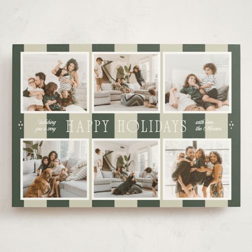 This is a spruce holiday photo cards with standard by Blustery August called apple cider printing on signature in grand