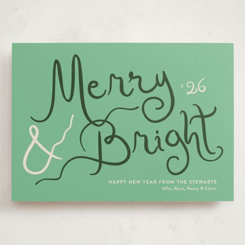 This is a fir holiday photo cards with standard by Megan Davis called winter bright printing on signature in grand