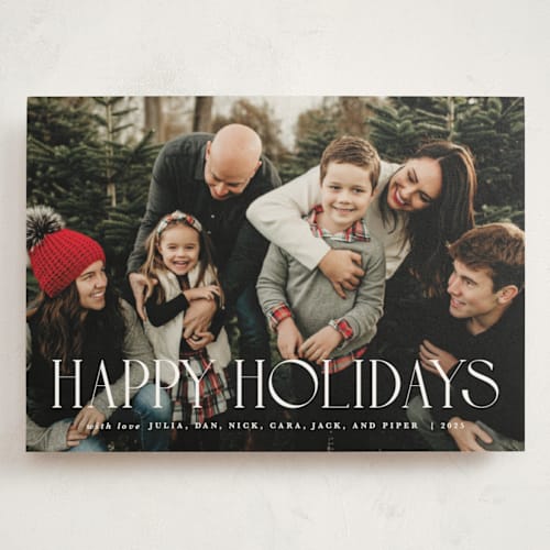 This is a sugar holiday photo cards with standard by Olivia Raufman called tipografia printing on signature in grand