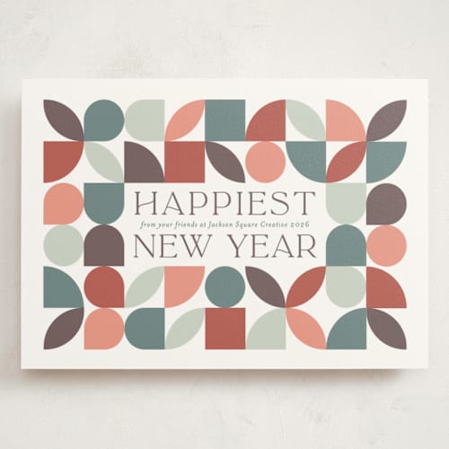 This is a juniper holiday photo cards with standard by Erica Krystek called bauhaus holly printing on signature in grand