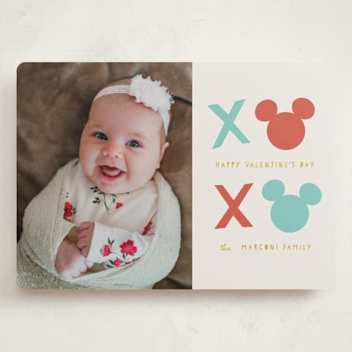 This is a cherry valentines day with standard by Ani Somi called disney mickey xoxo printing on recycled smooth signature in grand