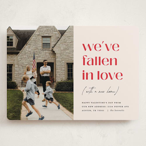 This is a cream valentines day with standard by Erica Krystek called valentine move printing on recycled smooth signature in grand