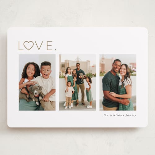 This is a brass valentines day with standard by Lucrecia Caporale called minimal love printing on recycled smooth signature in grand