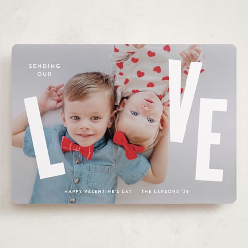 This is a snow valentines day with standard by Lauren Chism called this printing on recycled smooth signature in grand