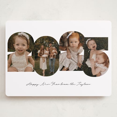 This is a ice holiday photo cards with standard by Emily Betts called year photos printing on recycled smooth signature in grand
