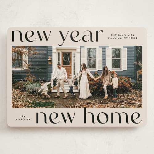 This is a sand holiday photo cards with standard by Iveta Angelova called all new printing on recycled smooth signature in grand