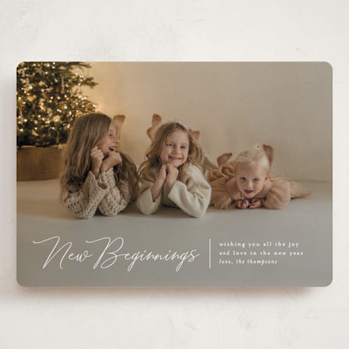 This is a frost holiday photo cards with standard by Heather Schertzer called this is christmas printing on recycled smooth signature in grand