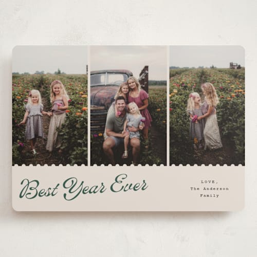 This is a pudding holiday photo cards with standard by Cass Loh called jagged edge printing on recycled smooth signature in grand