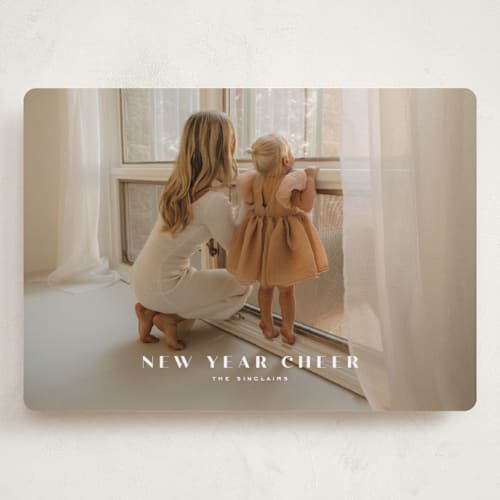 This is a snow holiday photo cards with standard by chocomocacino called cruffino printing on recycled smooth signature in grand