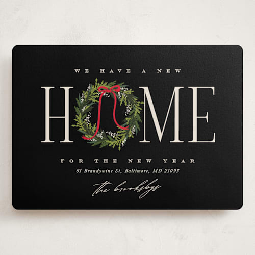 This is a cinder holiday photo cards with standard by Erin L. Wilson called classic home printing on signature in grand