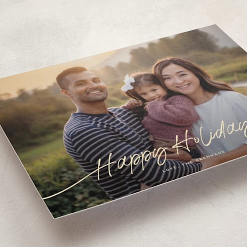 This is a pudding christmas postcards with foil pressed by Leia Matt called faubourg printing on signature in postcard